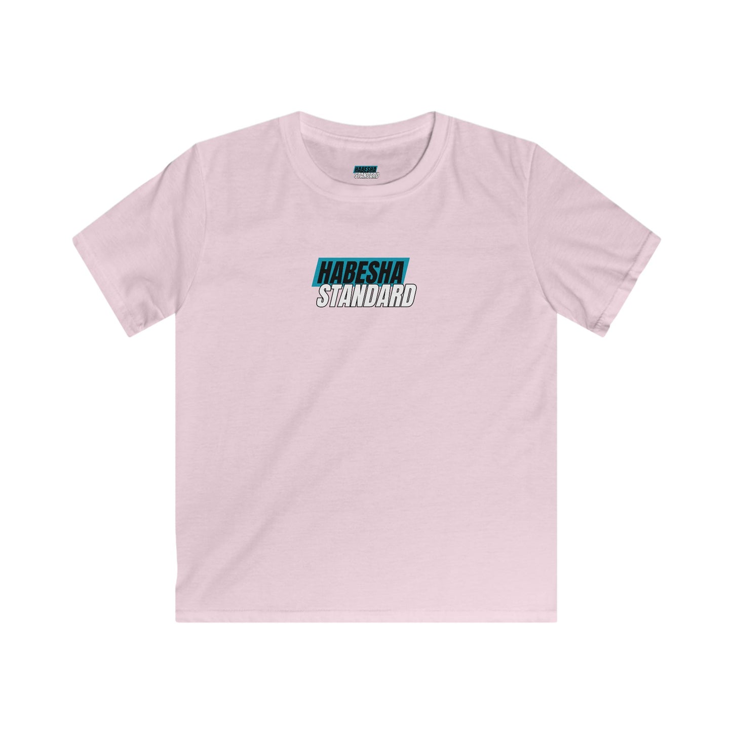 KIDS LIGHT PINK HABESHA STANDARD SOFTSTYLE T-SHIRT