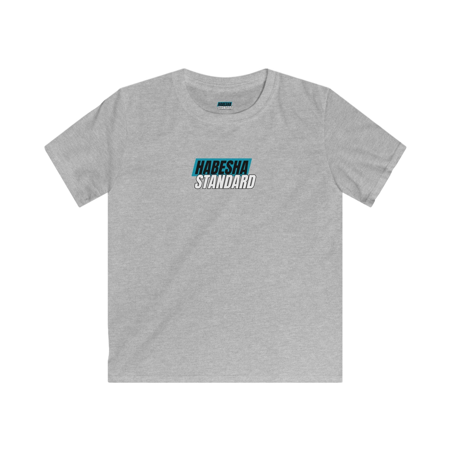 KIDS SPORTS GREY HABESHA STANDARD SOFTSTYLE T-SHIRT